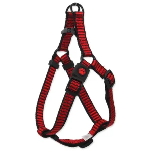 Postroj active premium červeno-černé L : 65-99cm/25mm