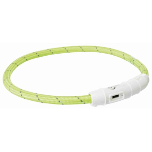 Svítící kroužek USB na krk L-XL 65cm/7mm zelený