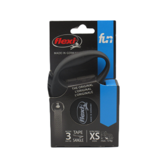 flexi Fun XS 3m/12kg mini - pásek, černá